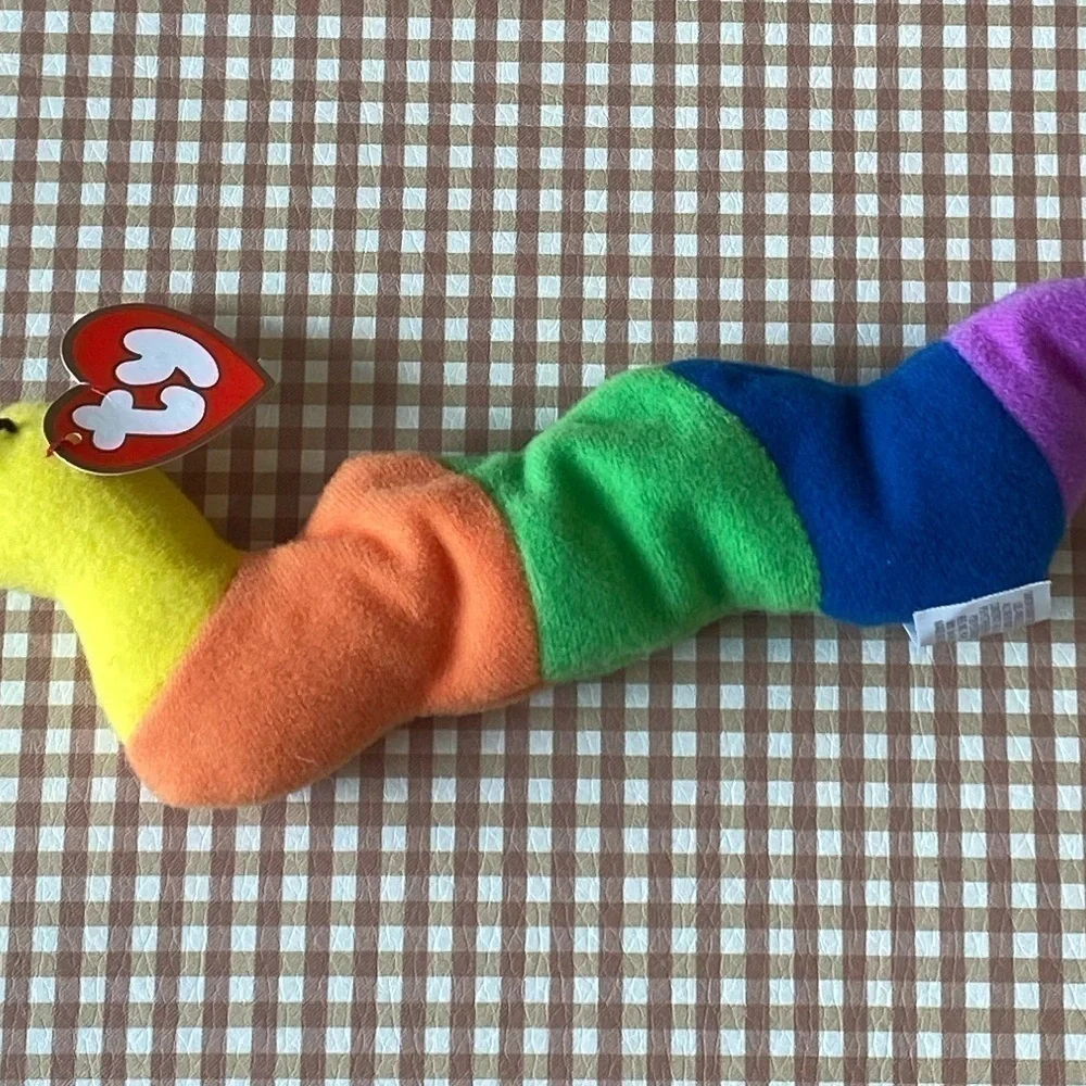 TY 1993 Teenie Beanie Babies INCH multicolor worm‎